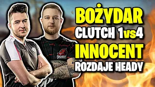 BOŻYDAR CLUTCH 1vs4!!! INNOCENT ROZDAJE HEADY, STOMP VAC SHOT - SHOTY CSGO