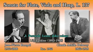 Debussy: Sonata for Flute, Viola and Harp, Rampal & Pasquier & Laskine (1962) フルート、ヴィオラとハープのためのソナタ