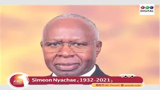 The late Hon.Simeon Nyachae being sworn in as minister for finance(1998).  #ripnyachae