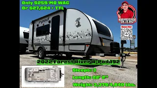 2022 Forest River R-Pod 192 Rear Bathroom Travel Trailer