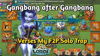 Lords Mobile - Gangbang after Gangbang on my F2P Solo Trap 🥵😱l My best top 5 moments in game ..