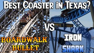 Boardwalk Bullet vs. Iron Shark - Battle of the Coasters