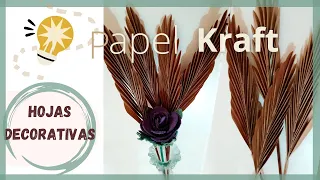 Cómo hacer HOJAS decorativas de PAPEL KRAFT | @magicojardin