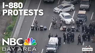 Protesters block lanes on Interstate 880 in Oakland for hours