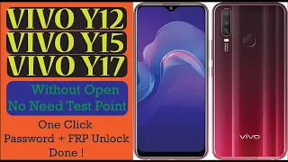 Vivo Y12,Y15,17,19 etc 2023 MTK Model Latest Security Unlock Password,Pattern And FRP !