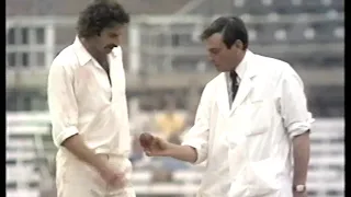 Dennis Lillee bowls spin