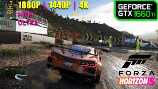 GTX 1660 Ti | Forza Horizon 5 - 1080p, 1440p, 4K - High & Ultra