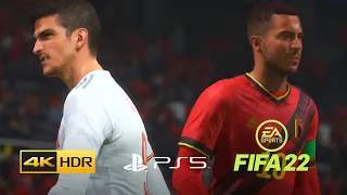 FIFA 22 PS5 - BELGIUM vs SPAIN - 4K60FPS HDR NEXT-GEN GAMEPLAY