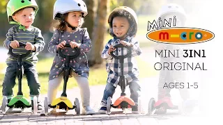 Micro Mini 3 in 1 ORIGINAL Scooter Overview for Toddlers Children and Kids