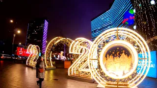 ⁴ᴷ⁵⁰ Walking Moscow: Moscow Center - New Arbat Ave - Christmas & New Year's Preparations