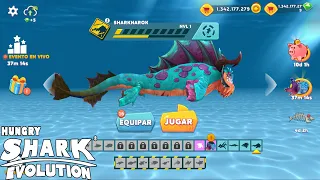 Hungry shark Evolution JUGANDO CON EL NUEVO TIBURÓN SHARKNAROK (SERPIENTE MARINA) ENEMIGO!