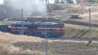 Керчанин снял на видео первый поезд на Крымском мосту