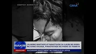 Lalaking nagtago at nakatulog sa ilalim ng kama ng isang dalaga, pinagtataga ng padre de pamilya