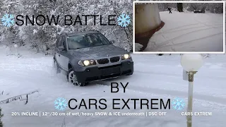 2004 BMW X3 3.0d E83 | BATTLE AGAINST 20% INCLINE | DEEP SNOW & ICE | xDrive