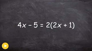 Solving an equation with variable on both sides No Solution