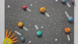 Solar system project with clay
