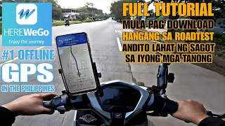 Offline GPS HERE WE GO MAP Full tutorial paano gamitin. #GPS #motovlog