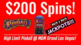 Unleashing the Big Bucks 🤠 $200 High Limit Pinball Slot Machine Jackpots 🎰