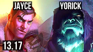 JAYCE vs YORICK (TOP) | 7 solo kills, 1.6M mastery, Legendary, 600+ games | KR Master | 13.17