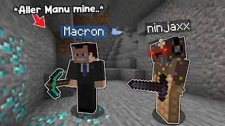 J'ai invité Emmanuel Macron sur Minecraft.. (il est cool)