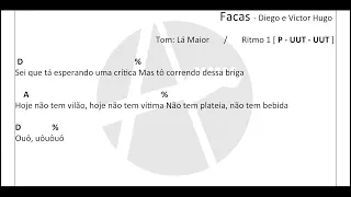 Facas - Diego e Victor Hugo Part. Bruno e Marrone CIFRA SIMPLIFICADA