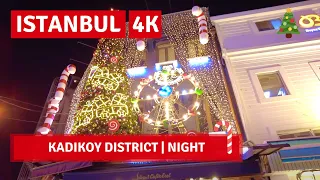 Istanbul Kadikoy Çarşi Night Walking Tour 6 November 2021|4k UHD 60fps