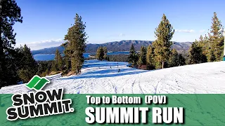 Snowboarding at Snow Summit(Big Bear), CA - Top to Bottom (Summit Run)