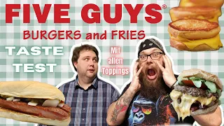 2 Guys bei FIVE GUYS mit @Schmackofatz - Das beste Fastfood? Taste-Test! Burger, Sandwich und Hotdog