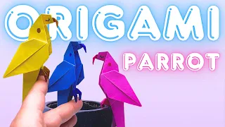 Easy Origami Parrot | How to Make an Origami Parrot | Paper Folding Bird | DIY Origami Tutorials