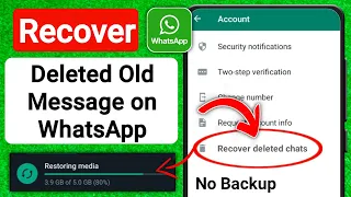 How to Recover Deleted Chats on Whatsapp Without Backup (New Process) | How to Recover Deleted Chats
