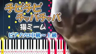 【楽譜あり】チピチピチャパチャパ/猫ミーム（ピアノソロ中級～上級）【ピアノアレンジ楽譜】Dubidubidu（Chipi Chipi Chapa Chapa）/Christell