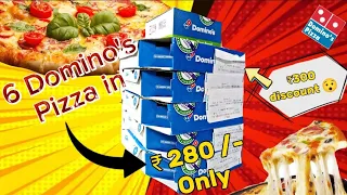 6 Domino's Pizza just in ₹280 Only/- 🤯 ( latest offer)    #dominos #offer