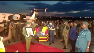 GEN ELLY TUMWINE RETURNS HOME IN COFFIN (RIP SOLDIER 12 April 1954 – 25 August 2022)