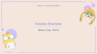 Observing Tokio - Hayden Stainsby