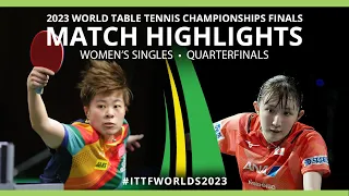 Hina Hayata vs Wang Yidi | WS QF | 2023 ITTF World Table Tennis Championships Finals