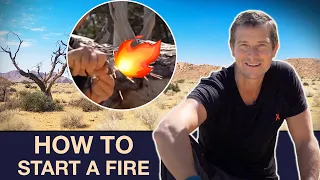 How to Start a Fire like Bear Grylls! 🔥 | Bear Skills