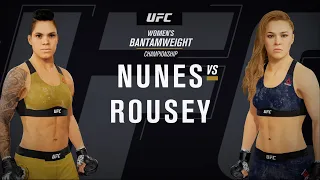 AMANDA NUNES VS RONDA ROUSEY UFC 4 FIGHT SIMULATION
