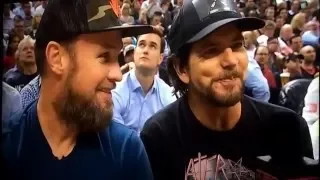 Eddie Vedder & Jeff Ament interview during game 6 of eastern semifinals in Toronto