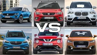 Volkswagen T-Roc vs Seat Arona vs BMW X1 vs Opel Mokka X vs Nissan Juke vs Audi Q2