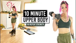 10 Minute Upper Body Workout | No Repeat STRENGTH