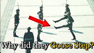Why did East German Soldiers Goose Step at a WAR Memorial?