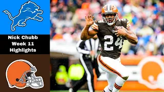 Nick Chubb Highlights vs Lions | NFL Week 11