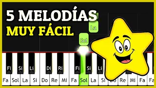 5 CANCIONES FÁCILES para Piano Tutorial (Synthesia)