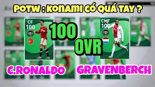 [REVIEW POTW]: C.RONALDO VS GRAVENBERCH 100 OVR: LIỆU KONAMI CÓ BUFF QUÁ TAY ??? || pEs-football