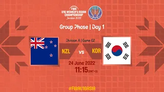 New Zealand v Korea | Full Basketball Game | FIBA U16 Women's Asian Championship 2022 | Division A