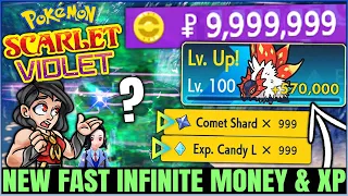New 1.1 FAST INSTANT Level 100 XP & INFINITE Money Trick - Easy Guide - Pokemon Scarlet Violet!