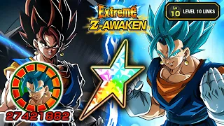 100% EZA TEQ LR VEGITO BLUE LEVEL 10 LINKS SHOWCASE! Dragon Ball Z Dokkan Battle