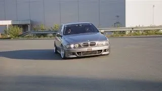 Powersliding a twisty in a supercharged BMW E39 PART 2