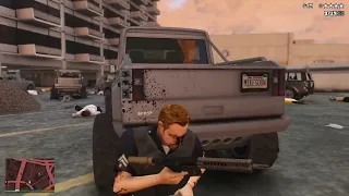 GTA 5 - Corrupt Cops Ballas Shootout + Six Star Escape