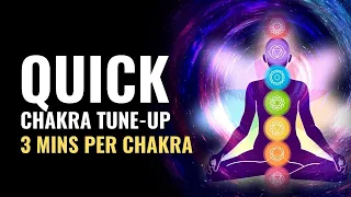 Quick Chakra Tune-Up | 3 Mins Per Chakra | Quick Chakra Cleansing Meditation | Chakra Tune Up Music